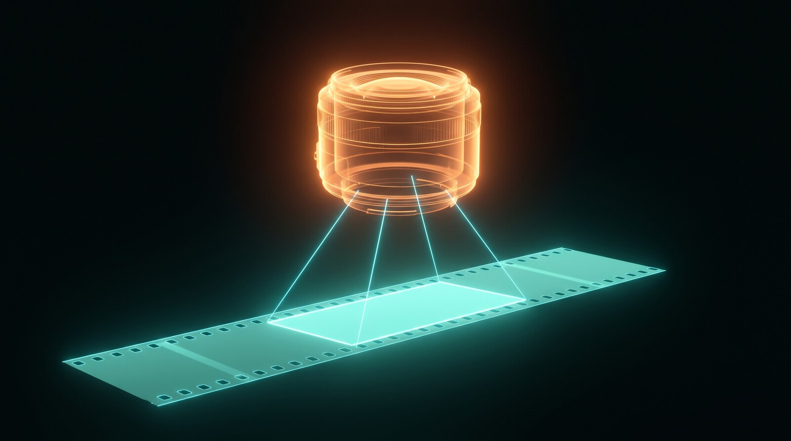 A macro lens projecting a flat field onto a flat negative