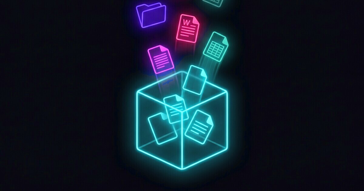 Files dropping into a container