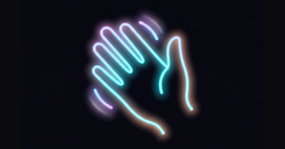 Abstract neon art representing new beginnings